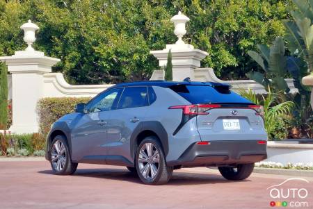 Rear of 2023 Subaru Solterra